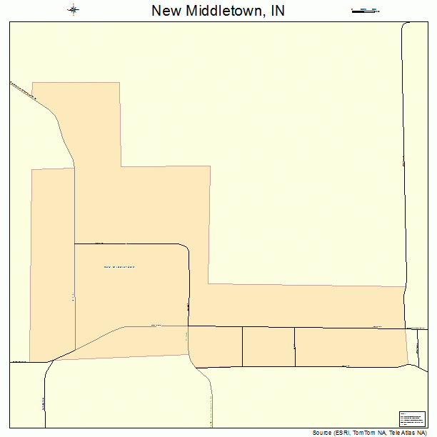 New Middletown, IN street map