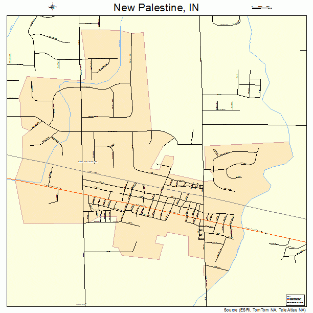 New Palestine, IN street map