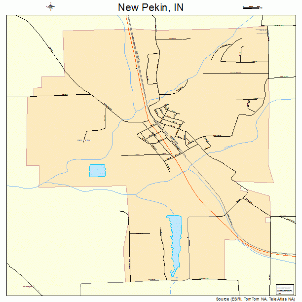 New Pekin, IN street map