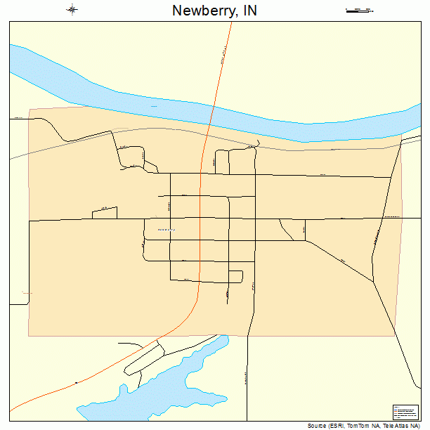 Newberry, IN street map