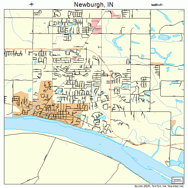 Newburgh, IN street map