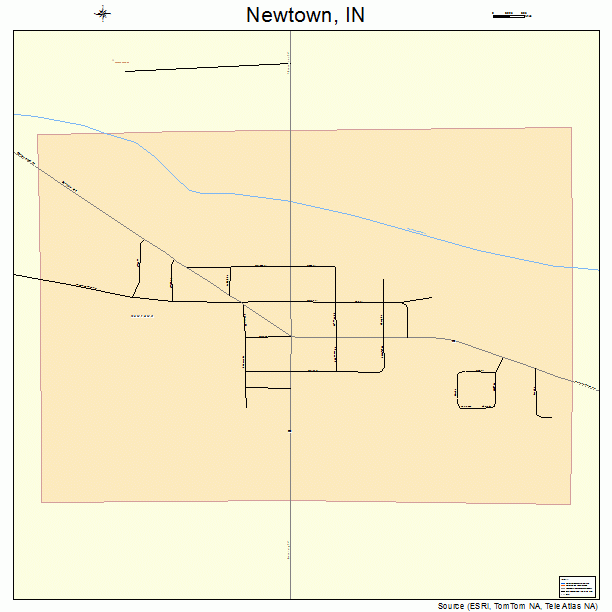 Newtown, IN street map