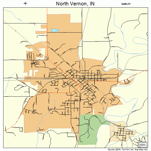 North Vernon, IN street map