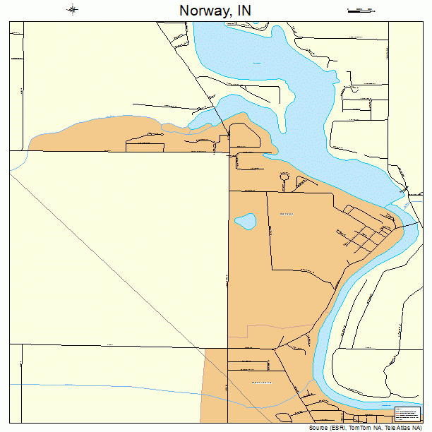 Norway, IN street map