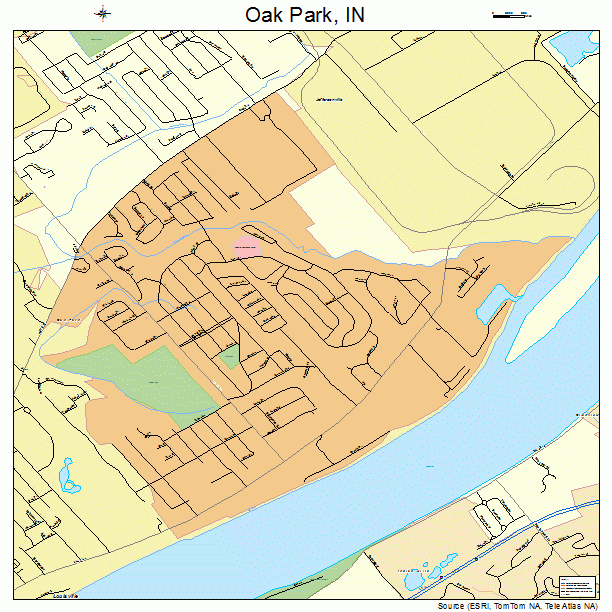 Oak Park, IN street map