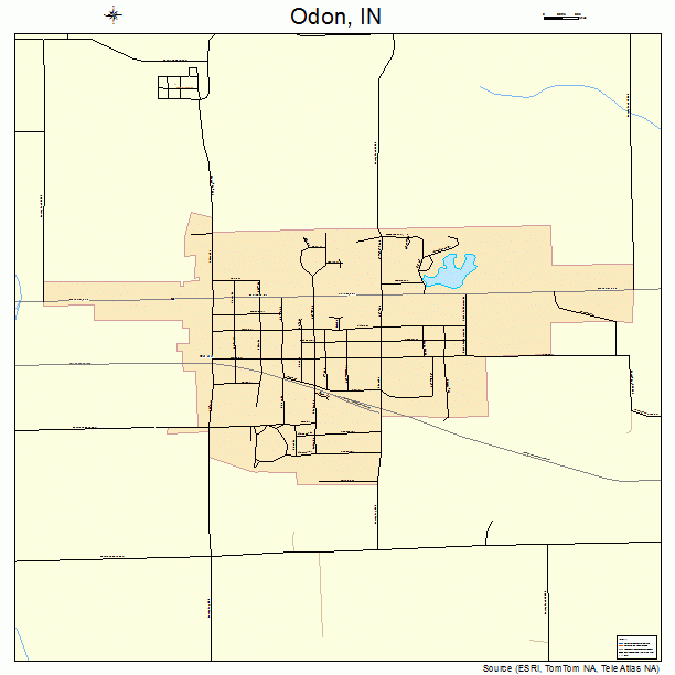 Odon, IN street map