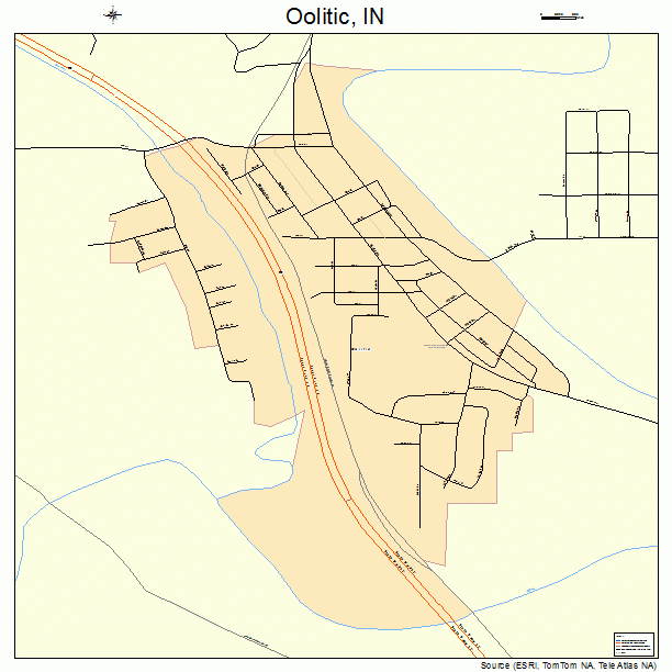 Oolitic, IN street map