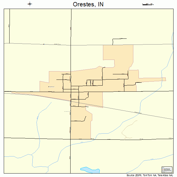 Orestes, IN street map