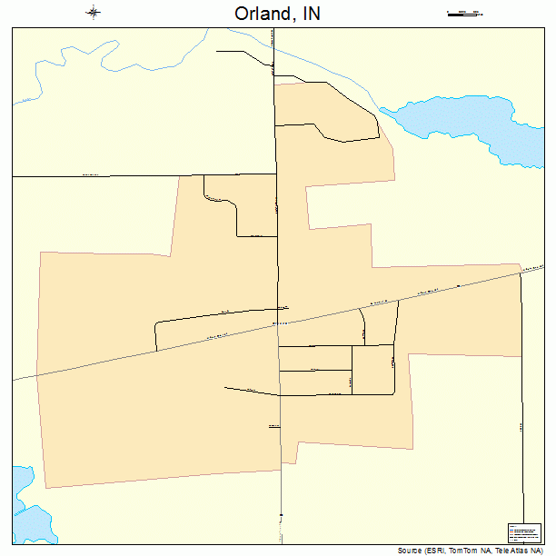 Orland, IN street map