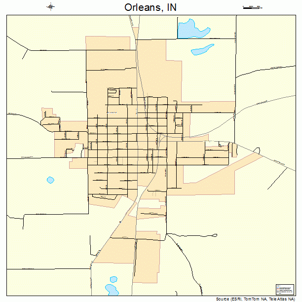 Orleans, IN street map