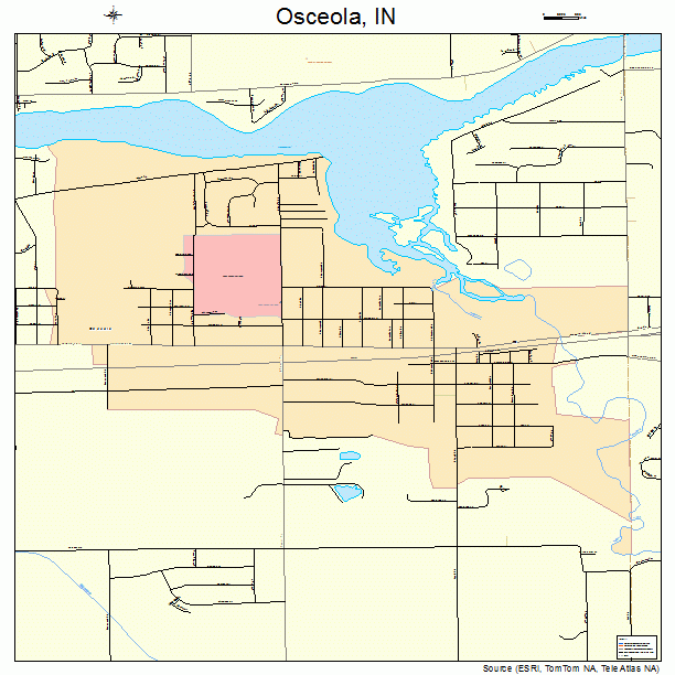 Osceola, IN street map