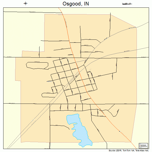 Osgood, IN street map