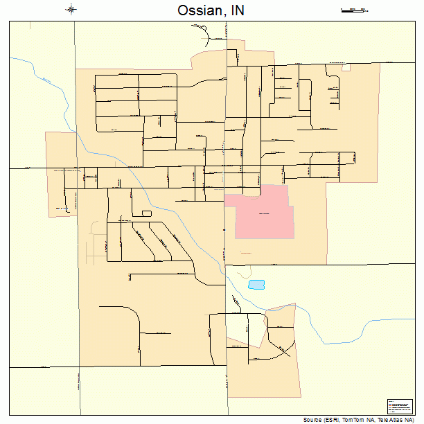 Ossian, IN street map