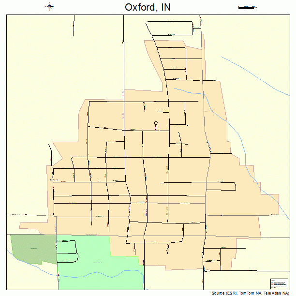 Oxford, IN street map