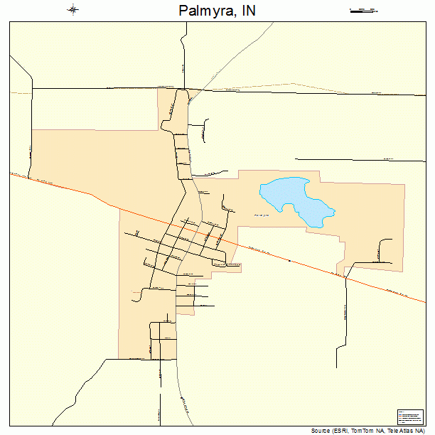 Palmyra, IN street map