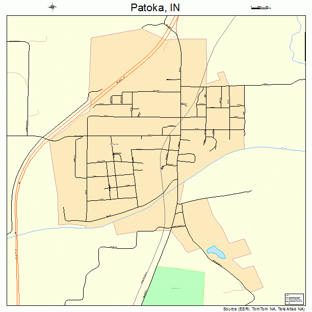 Patoka, IN street map
