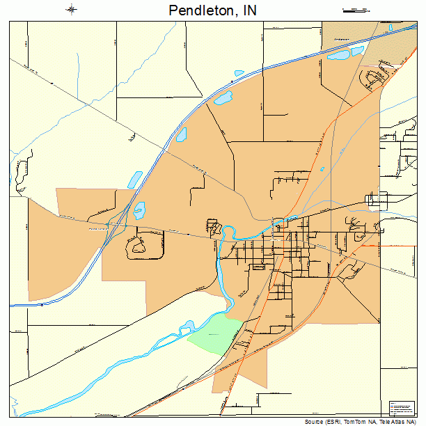 Pendleton, IN street map