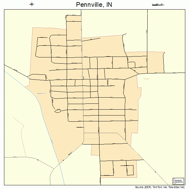 Pennville, IN street map