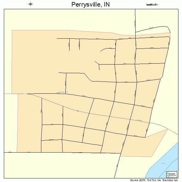 Perrysville, IN street map