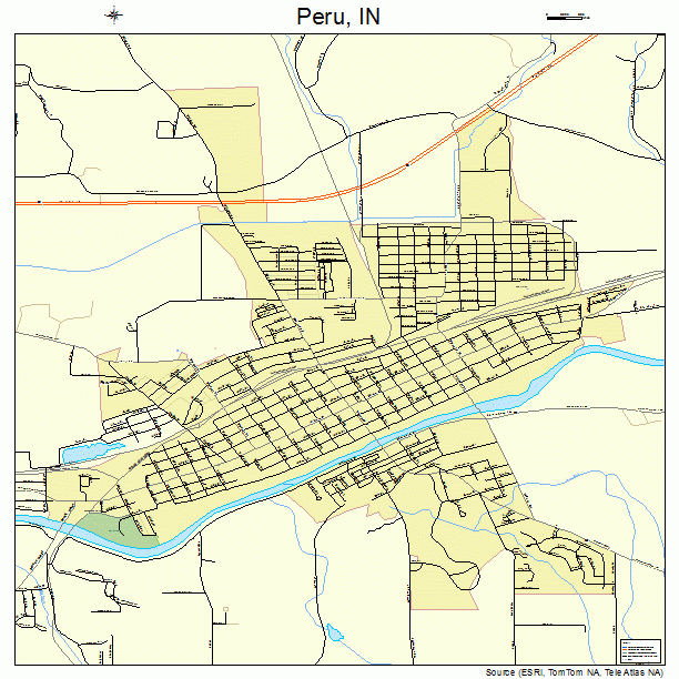 Peru, IN street map