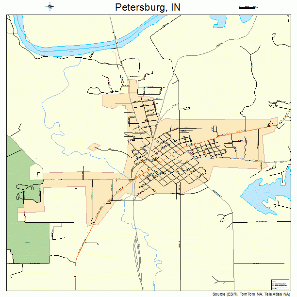 Petersburg, IN street map