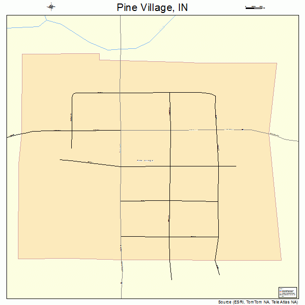Pine Village, IN street map
