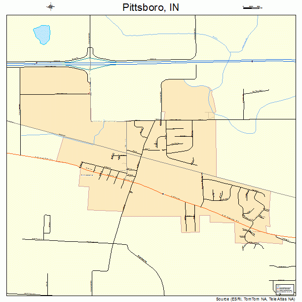 Pittsboro, IN street map