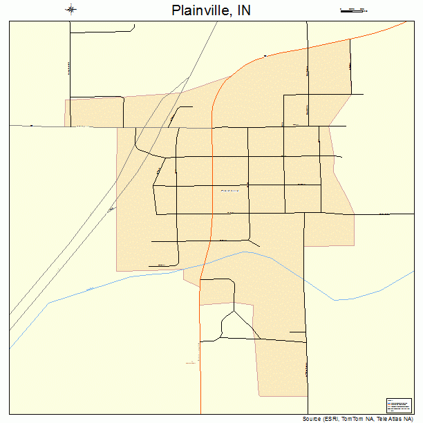 Plainville, IN street map