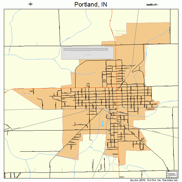 Portland, IN street map