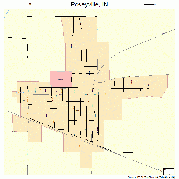 Poseyville, IN street map