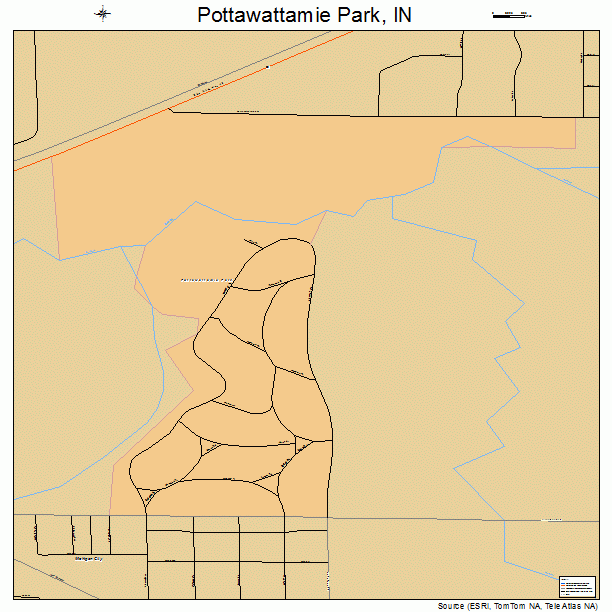 Pottawattamie Park, IN street map