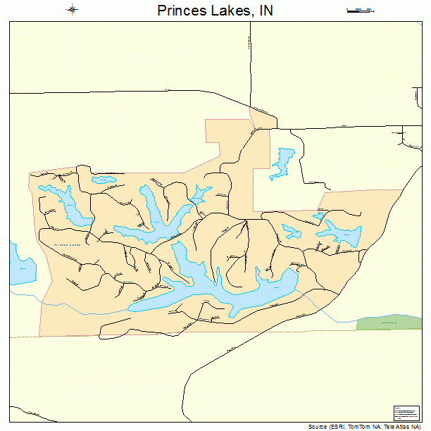 Princes Lakes, IN street map