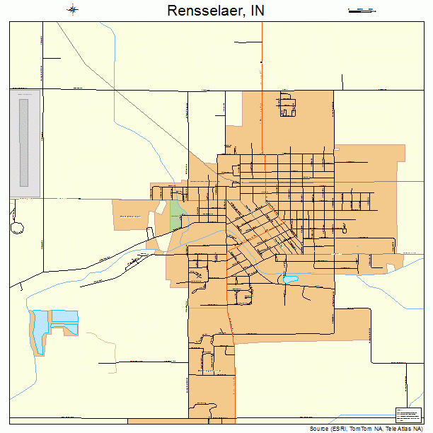 Rensselaer, IN street map