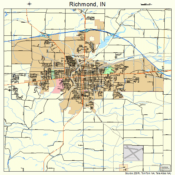 Richmond, IN street map