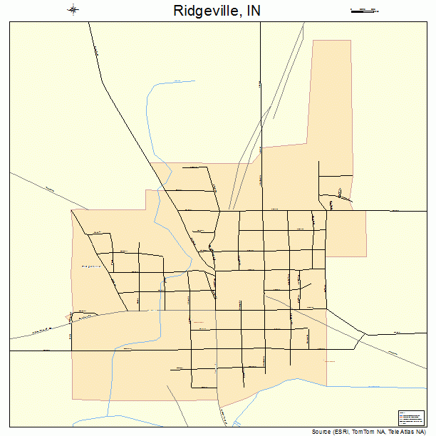 Ridgeville, IN street map