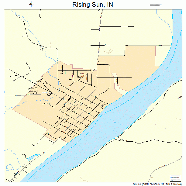 Rising Sun, IN street map