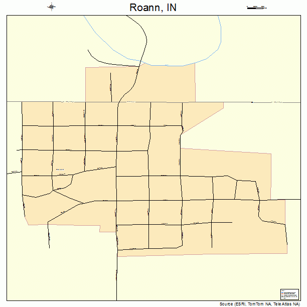 Roann, IN street map
