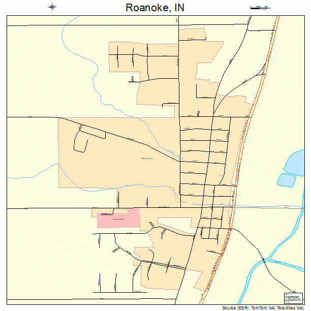 Roanoke, IN street map