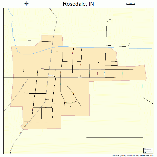 Rosedale, IN street map