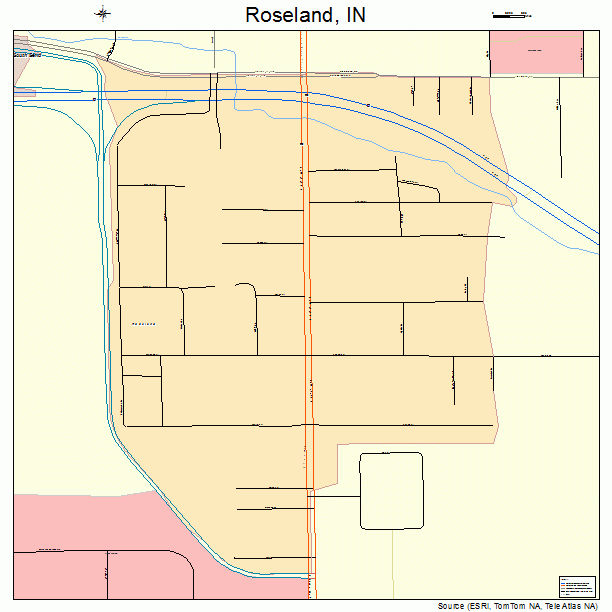Roseland, IN street map