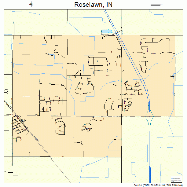 Roselawn, IN street map