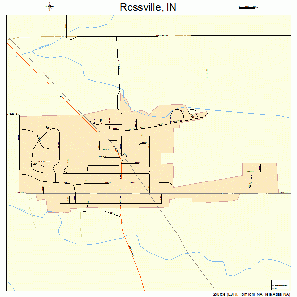 Rossville, IN street map