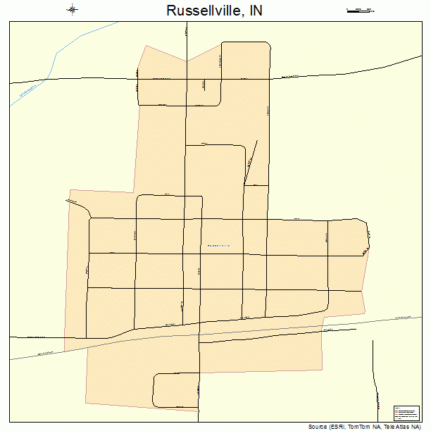 Russellville, IN street map