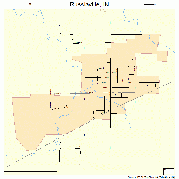 Russiaville, IN street map