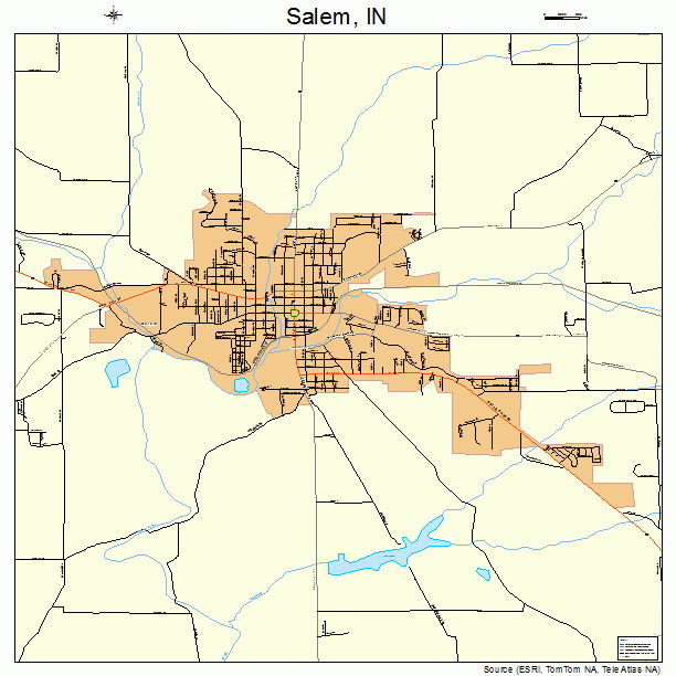 Salem, IN street map