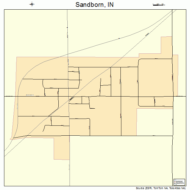 Sandborn, IN street map