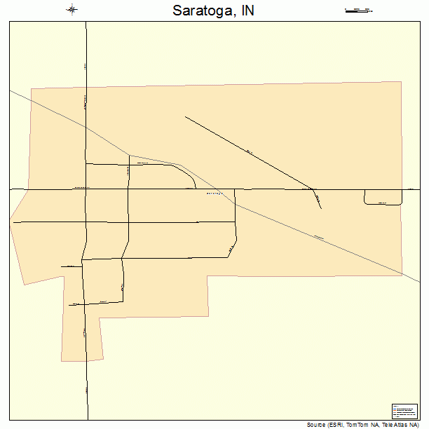 Saratoga, IN street map