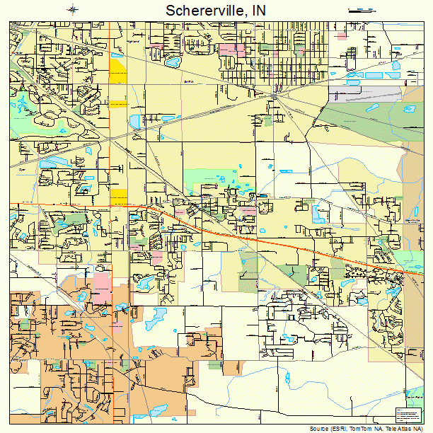 Schererville, IN street map