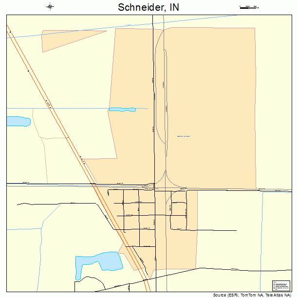 Schneider, IN street map