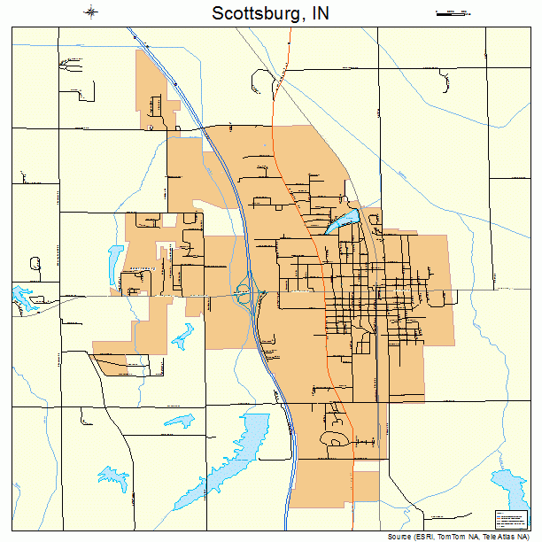 Scottsburg, IN street map